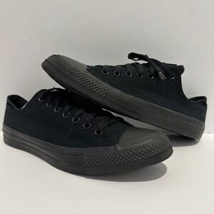 Converse All Star Low Top Sneakers Black Monochrome Men's 11.5